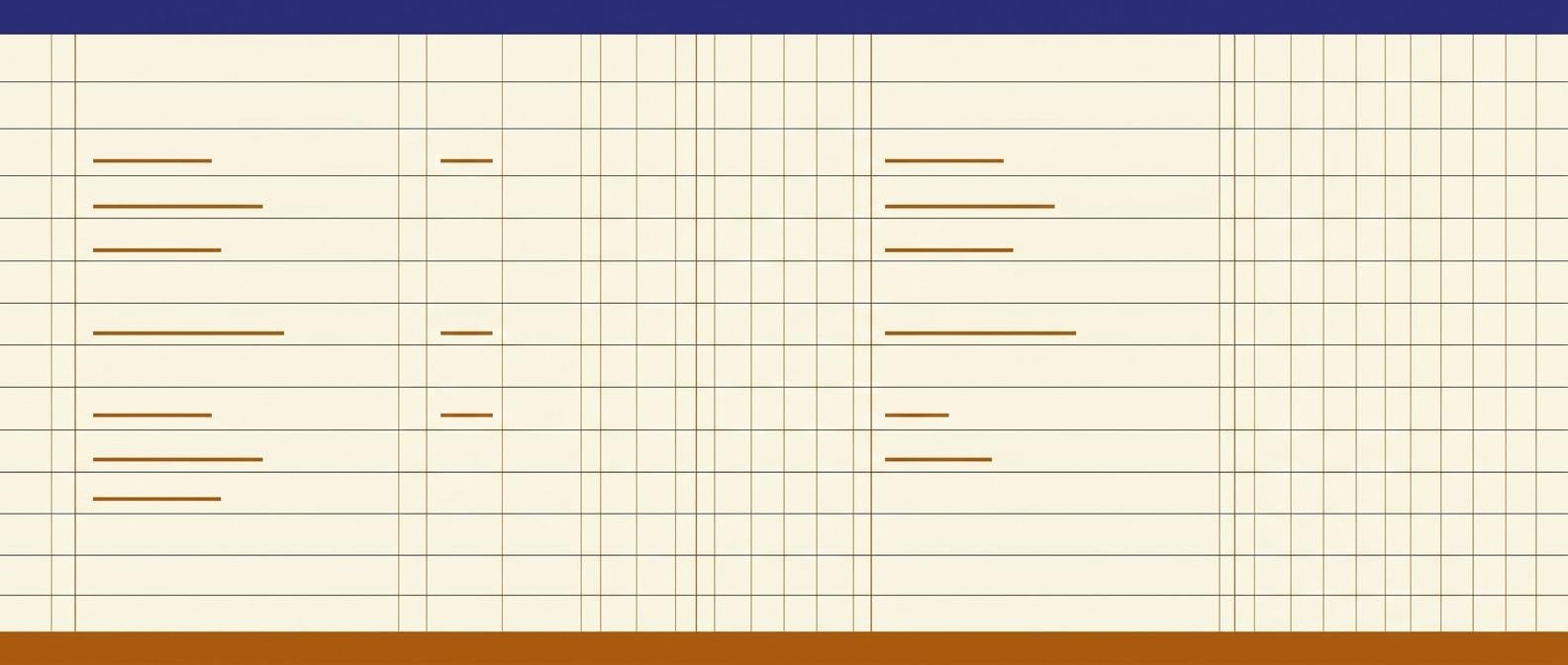 Motif grid baris-kolom tipis seperti halaman buku besar referensi bursa