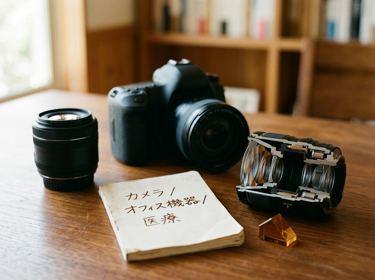 キヤノンのカメラと事業マップの教材