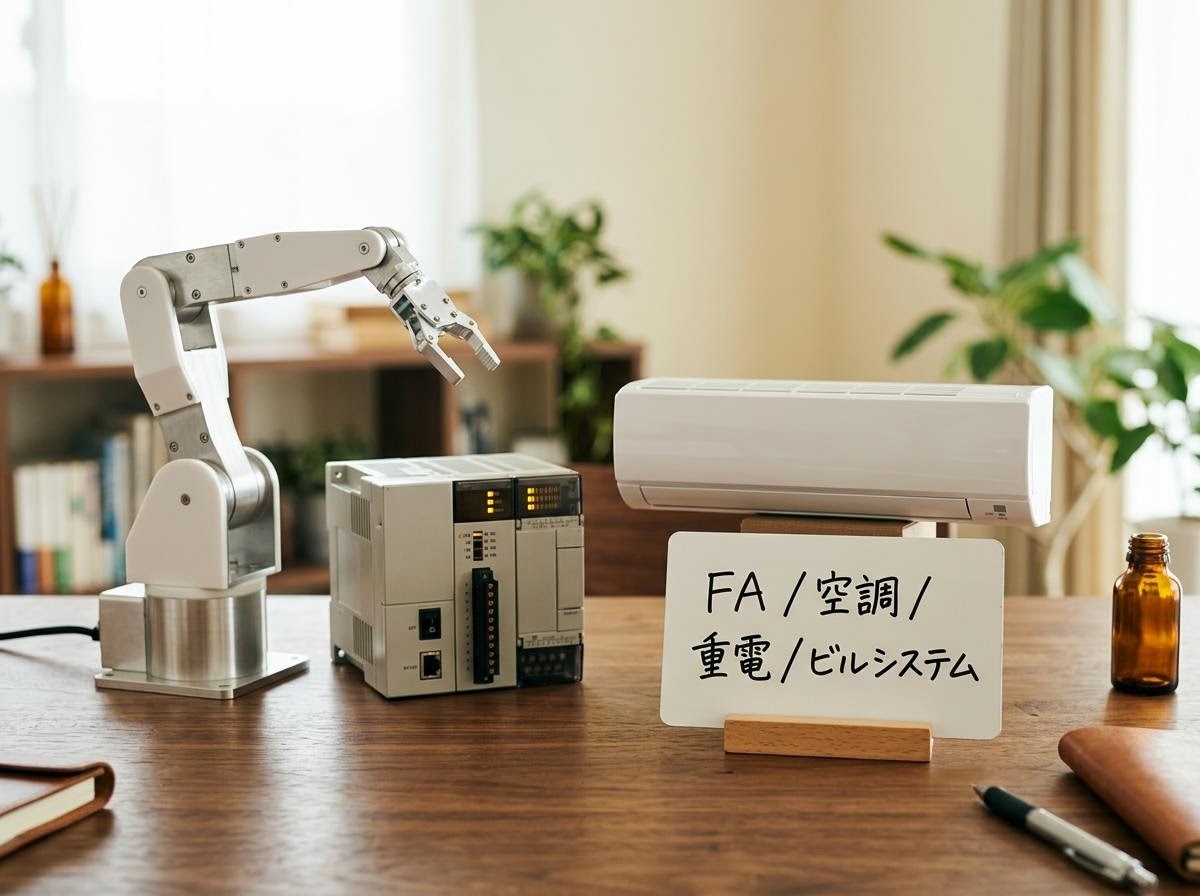 三菱電機のFA設備と業界地図の教材